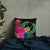 Pohnpei Micronesia Basic Pillow - Tropical Bouquet Pillow 18×18 Black - Polynesian Pride