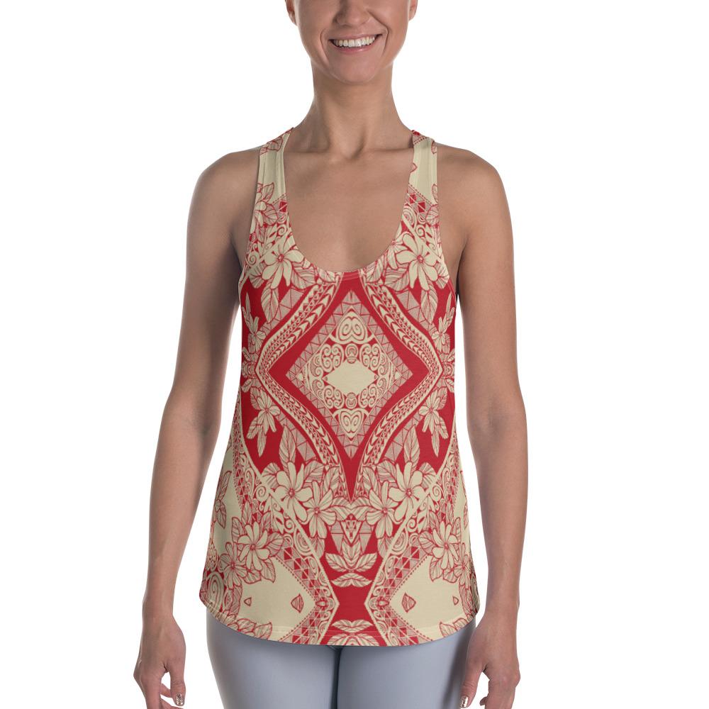 Polynesian Plumeria Mix Hawaii Women's Racerback Tank Top Art - Polynesian Pride