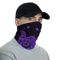 Hawaiian Bandana Polynesian Shaka Map Neck Gaiter - Purple - Polynesian Pride