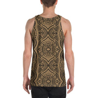 Polynesian Symmetry Gold - Hawaii Men's Tank Top - Polynesian Pride