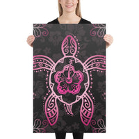 Turtle Hibiscus Pink Canvas 24x36 Canvas Pink - Polynesian Pride