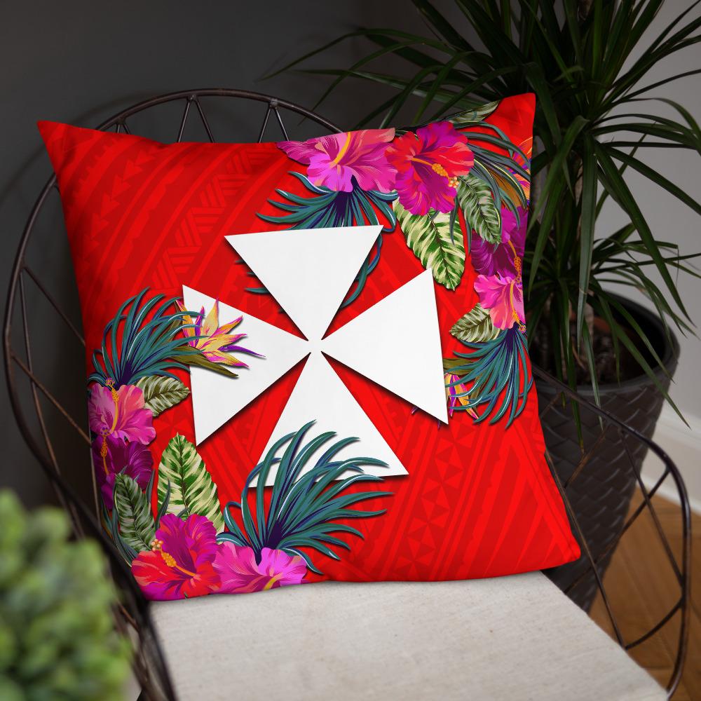 Wallis And Futuna Polynesian Pillow - Hibiscus Surround - Polynesian Pride