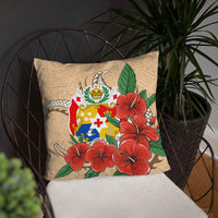 Tonga Polynesian Pillow - Hibiscus Coat of Arm - Polynesian Pride