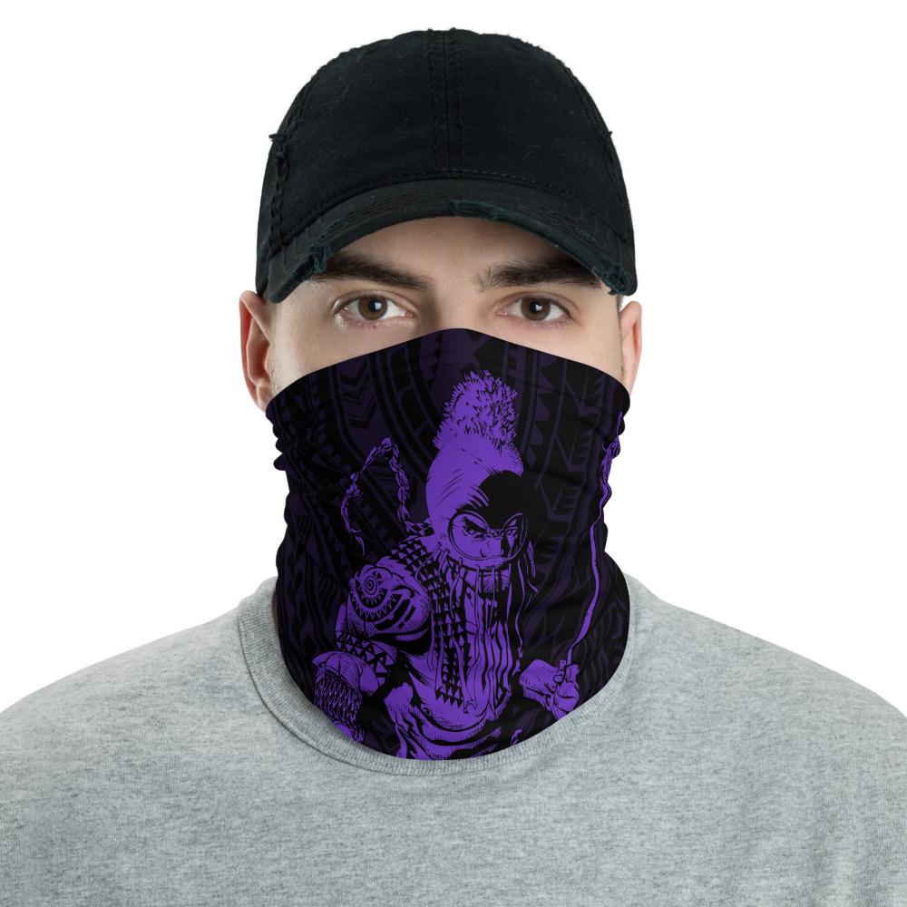 Hawaii Bandana Polynesian Warrior Ikaika Neck Gaiter - Purple Purple One Size - Polynesian Pride