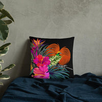 Papua New Guinea Polynesian Basic Pillow - Tropical Bouquet - Polynesian Pride