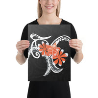 Plumeria Polynesia Orange Canvas 12x16 Canvas Orange - Polynesian Pride