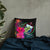 Samoa Polynesian Basic Pillow - Tropical Bouquet Pillow 18×18 Black - Polynesian Pride