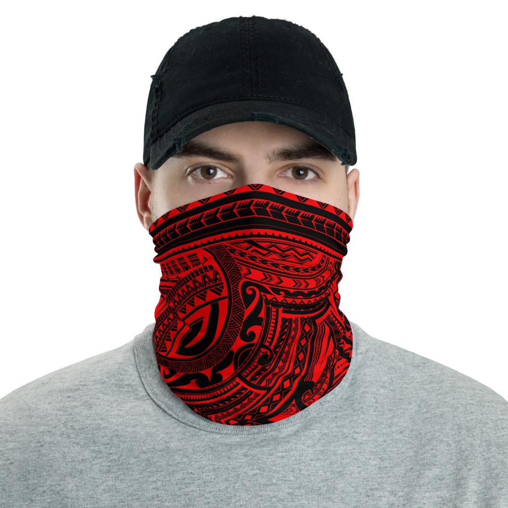 Hawaiian Bandana - Polynesian Tribal Red Neck Gaiter One Size Art - Polynesian Pride