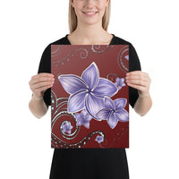Plumeria Violet Polynesia Red Canvas 12x16 Canvas Red - Polynesian Pride