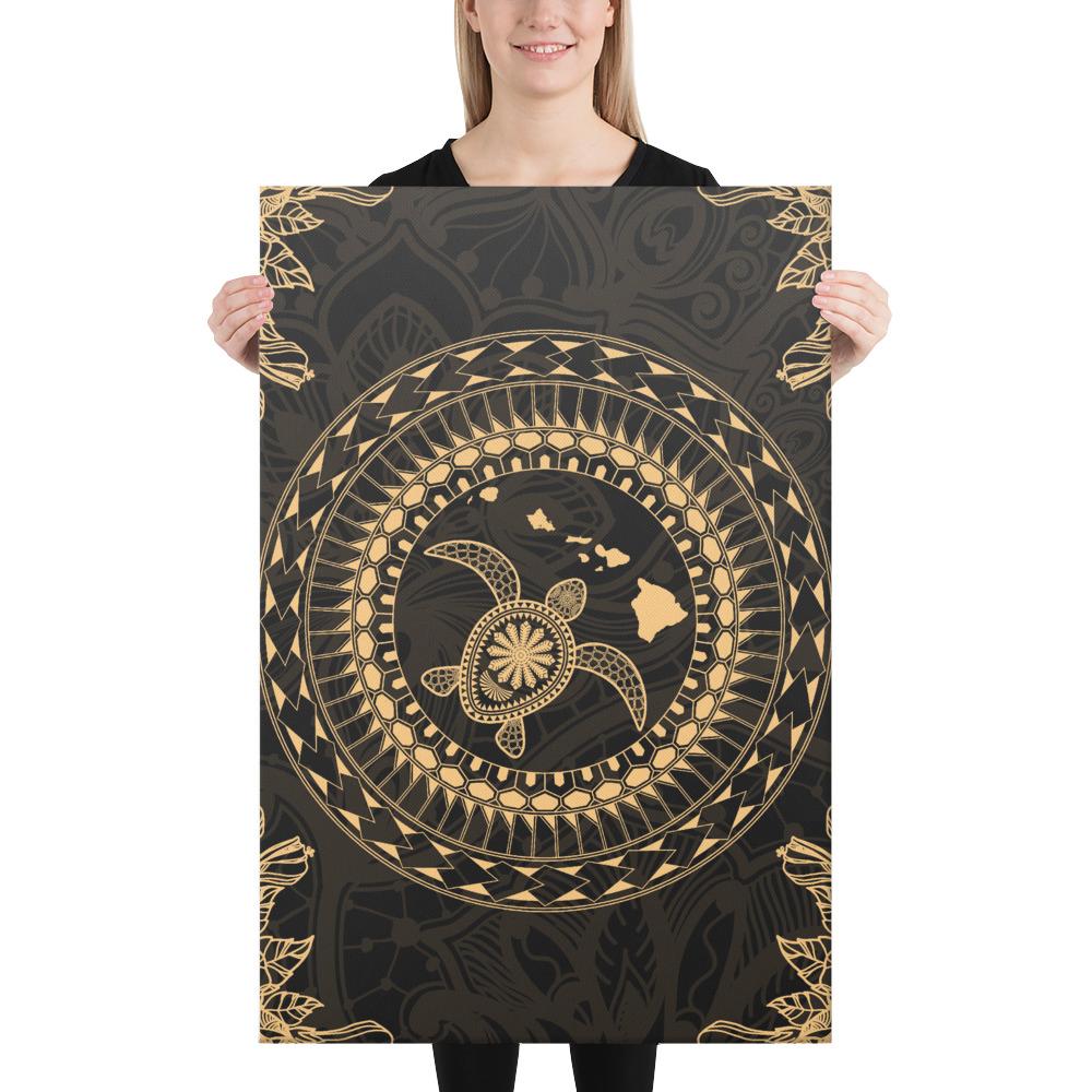 Hawaii Turtle Tradition Canvas 24x36 Canvas White - Polynesian Pride