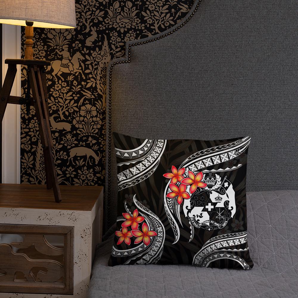 Tonga Polynesian Pillow - White Plumeria - Polynesian Pride