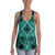 Polynesian Plumeria Mix Turquoise Black Hawaii Women's Racerback Tank Top Art - Polynesian Pride