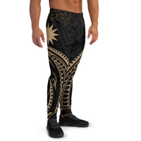 Nauru Polynesian Sweatpant - Gold Tribal Wave - Polynesian Pride