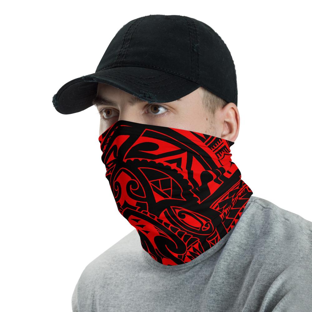 Hawaiian Bandana Turtle Red Unisex Neck Gaiter - Polynesian Pride