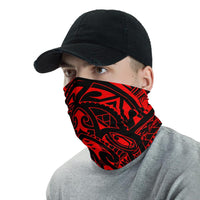 Hawaiian Bandana Turtle Red Unisex Neck Gaiter - Polynesian Pride