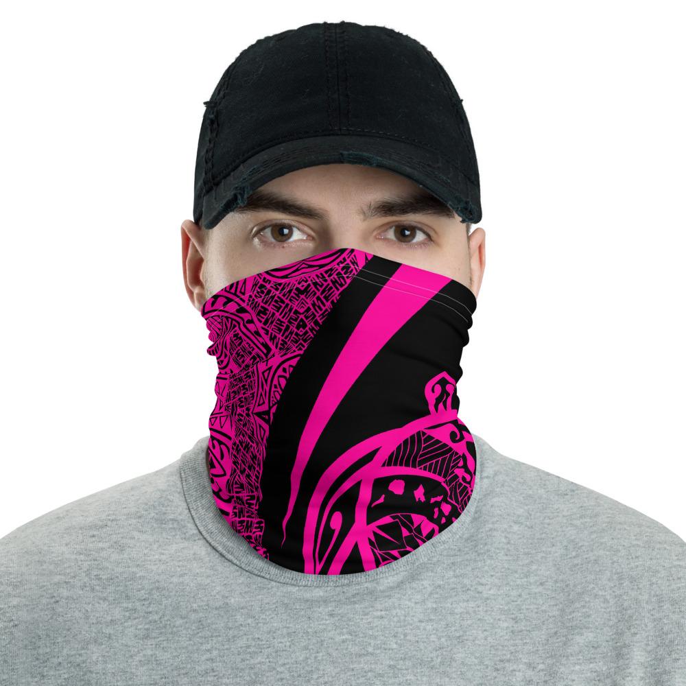 Hawaiian Bandana Turtle Polynesian Neck Gaiter - Circle Style Pink One Size Pink - Polynesian Pride