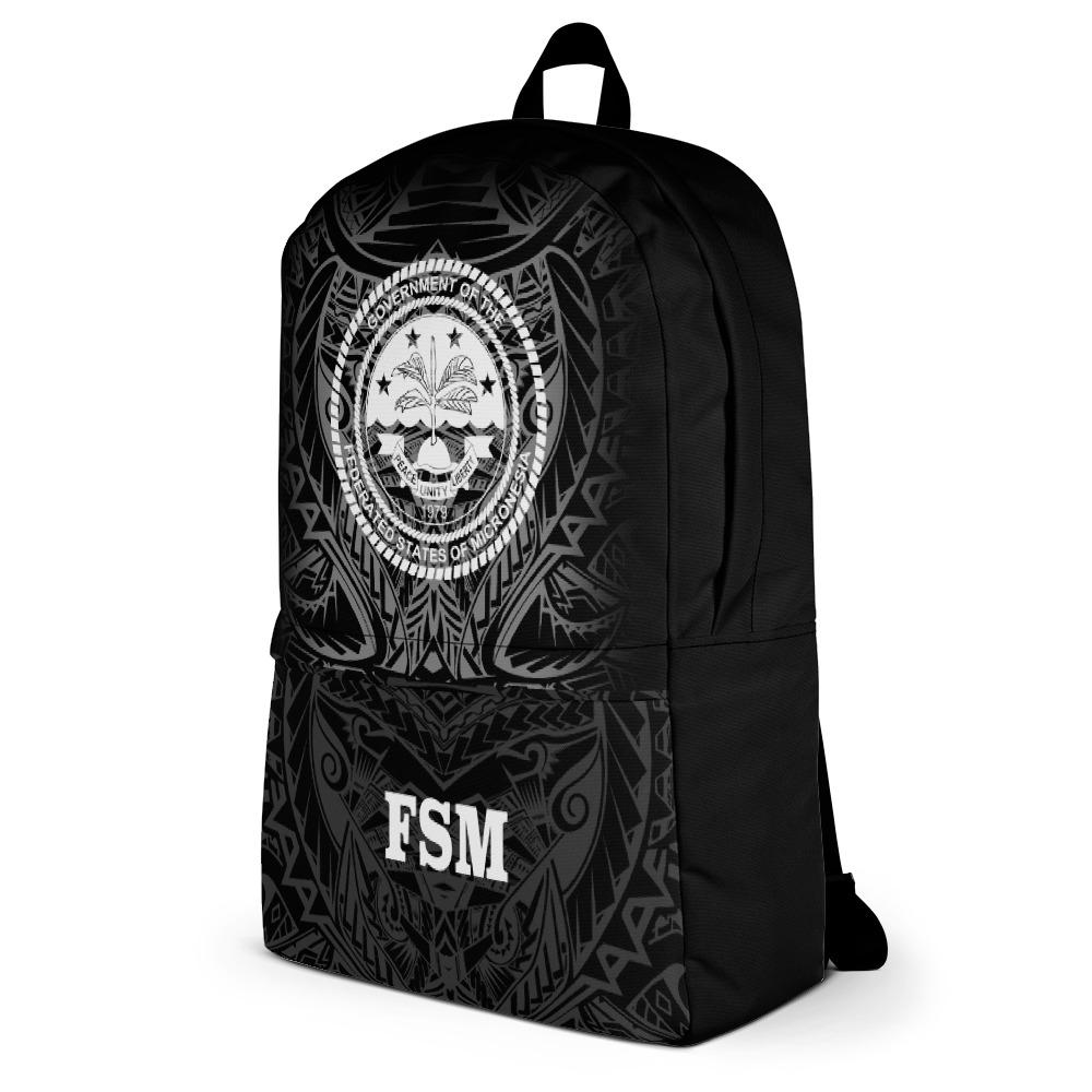 Federated States of Micronesia Backpack - White Tribal Pattern - Polynesian Pride