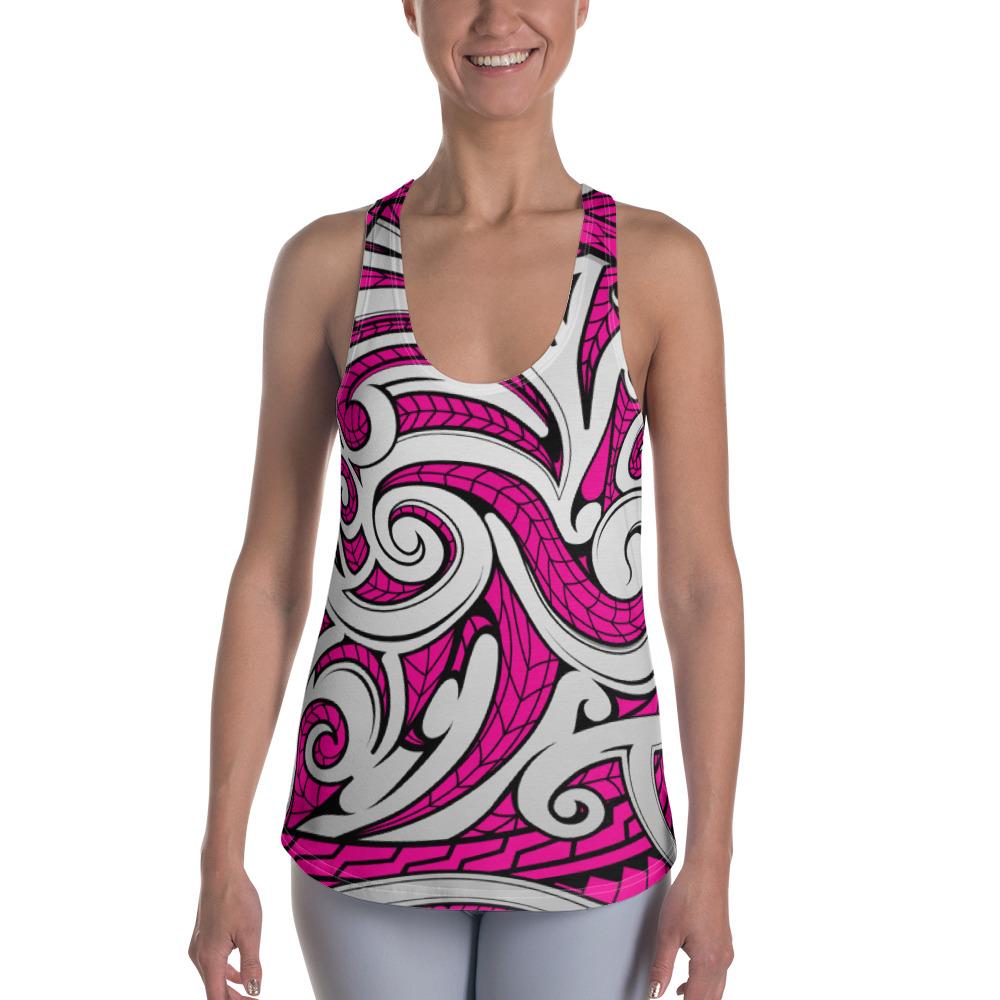 Polynesian Maori Ethnic Ornament Pink Hawaii Women's Racerback Tank Top Art - Polynesian Pride