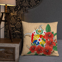 Tonga Polynesian Pillow - Hibiscus Coat of Arm - Polynesian Pride