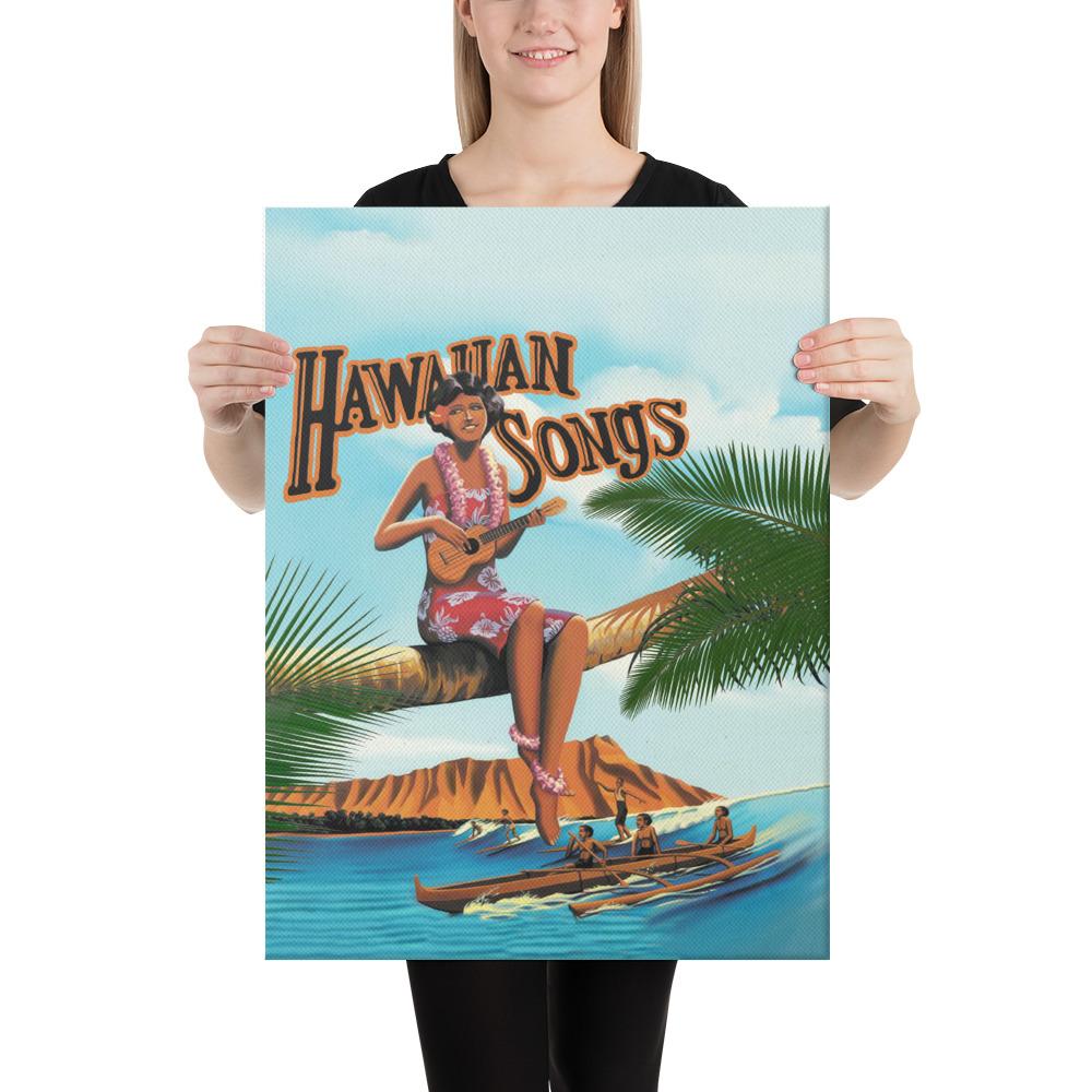 Hawaiian Song Canvas 18x24 Canvas White - Polynesian Pride