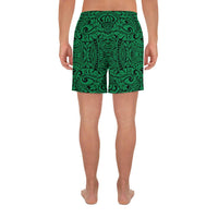 Polynesian Culture Green Men's Athletic Long Shorts - Polynesian Pride