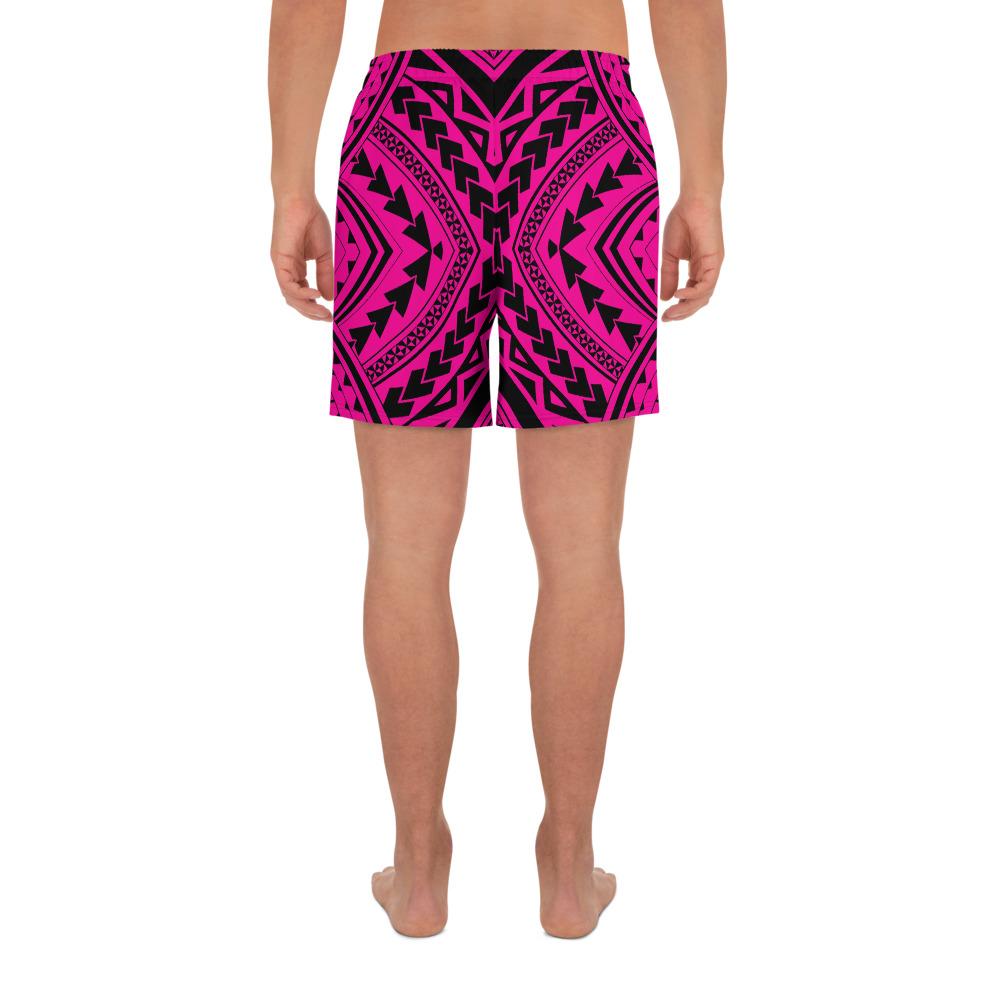 Polynesian Tradition Pink Men's Athletic Long Shorts - Polynesian Pride