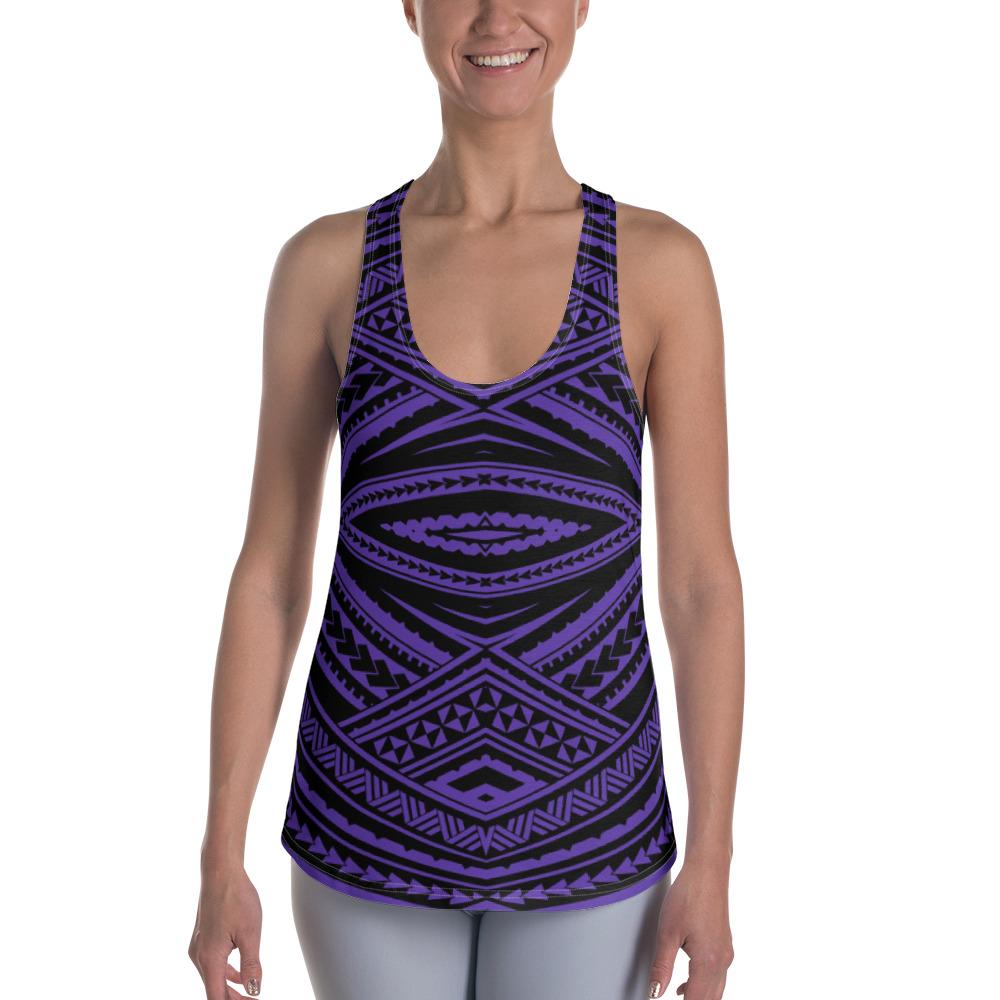 Polynesian Tatau Violet Hawaii Women's Racerback Tank Top Art - Polynesian Pride