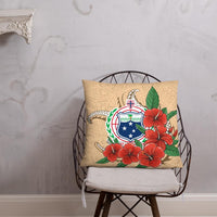 Samoa Polynesian Pillow - Hibiscus Coat of Arm - Polynesian Pride