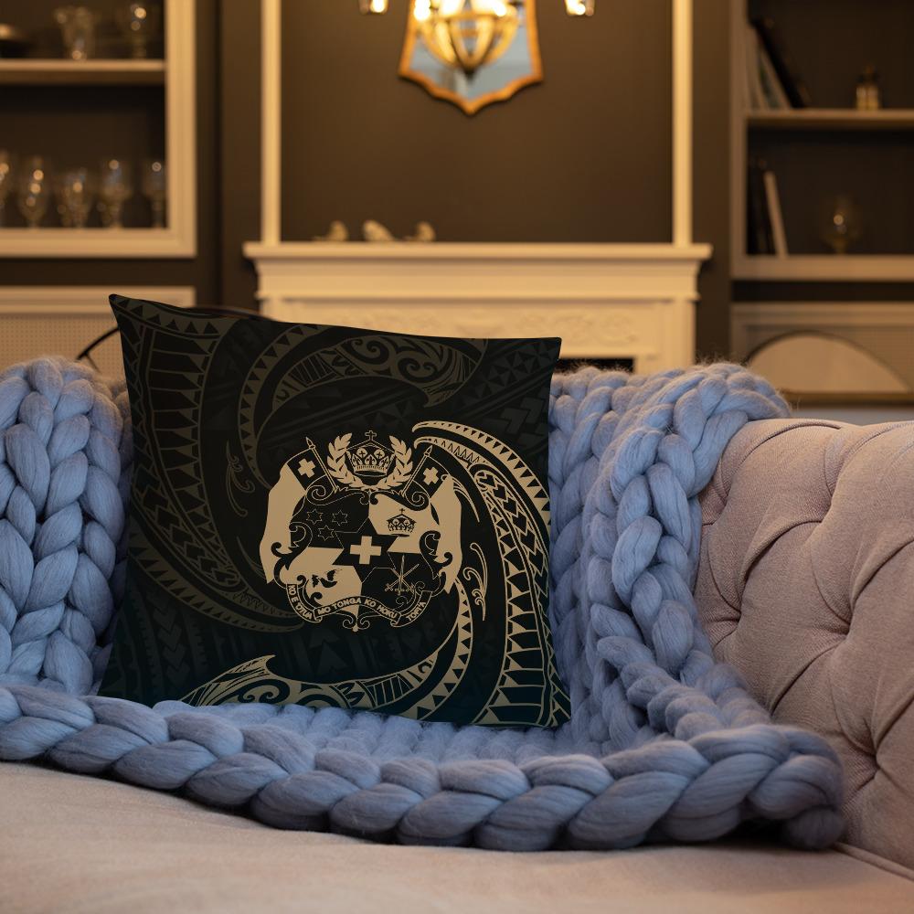 Tonga Polynesian Basic Pillow - Gold Tribal Wave - Polynesian Pride