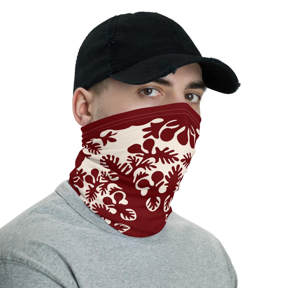 Hawaiian Bandana - Hawaiian Quilt Tradition Red Neck Gaiter - Polynesian Pride