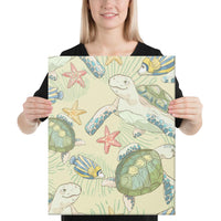 World Animal In Sea Canvas 16x20 Canvas White - Polynesian Pride