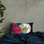 Niue Polynesian Basic Pillow - Tropical Bouquet Pillow 20×12 Black - Polynesian Pride