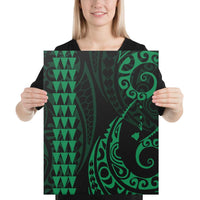Hawaiian Map Polynesian Canvas Green 16x20 Canvas Green - Polynesian Pride