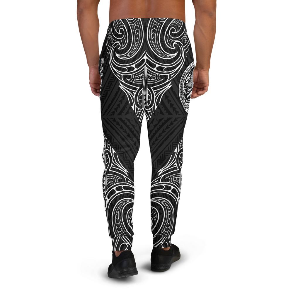 American Samoa Sweatpant - Polynesian Patterns White Color - Polynesian Pride