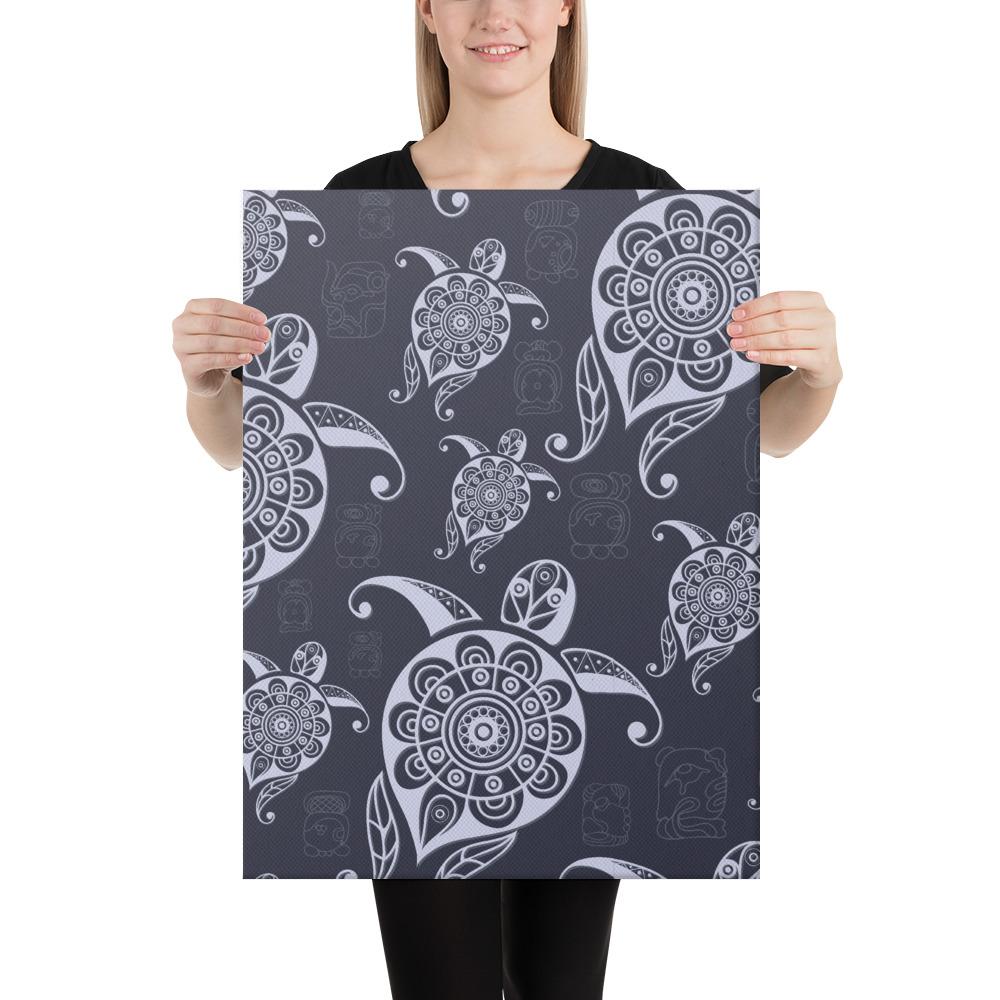 Turtle Pattern Wonderfull Canvas 18x24 Canvas White - Polynesian Pride