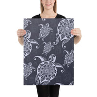 Turtle Pattern Wonderfull Canvas 18x24 Canvas White - Polynesian Pride