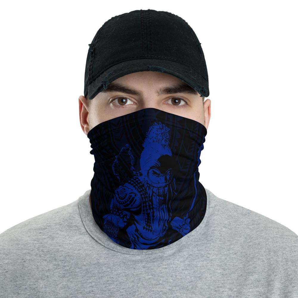 Hawaii Bandana Polynesian Warrior Ikaika Neck Gaiter - Blue Blue One Size - Polynesian Pride