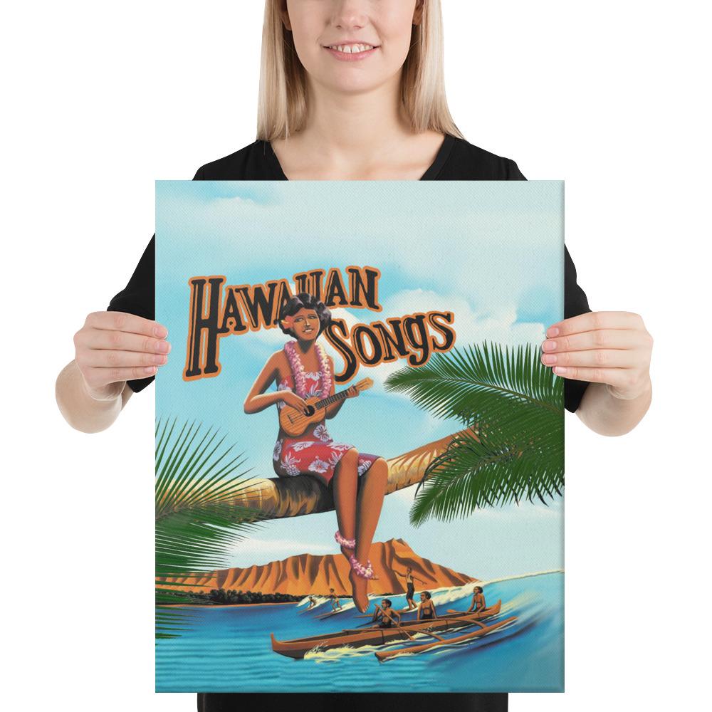 Hawaiian Song Canvas 16x20 Canvas White - Polynesian Pride