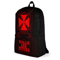 Wallis and Futuna Polynesian Backpack - Red Tribal Pattern - Polynesian Pride
