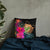 Tokelau Polynesian Basic Pillow - Tropical Bouquet Pillow 18×18 Black - Polynesian Pride