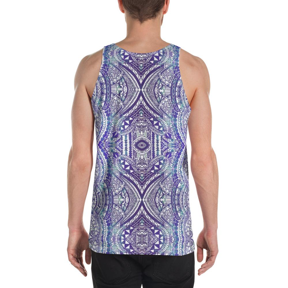 Polynesian Symmetry Gardient Violet - Hawaii Men's Tank Top - Polynesian Pride