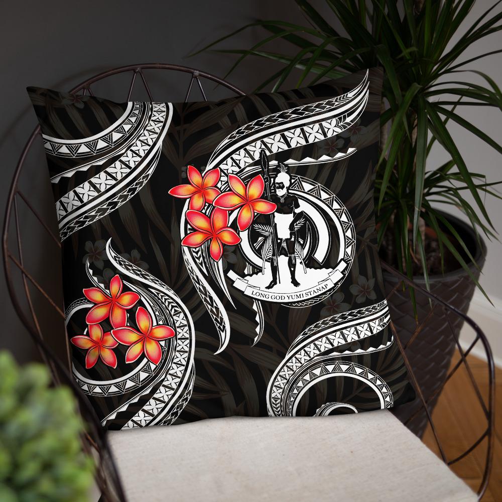 Vanuatu Polynesian Pillow - White Plumeria - Polynesian Pride