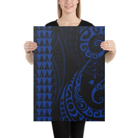 Hawaiian Map Polynesian Canvas Blue 18x24 Canvas Blue - Polynesian Pride