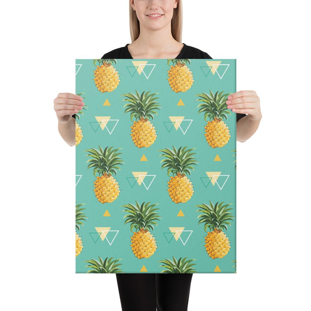 Pineapple Morden Canvas 18x24 Canvas White - Polynesian Pride