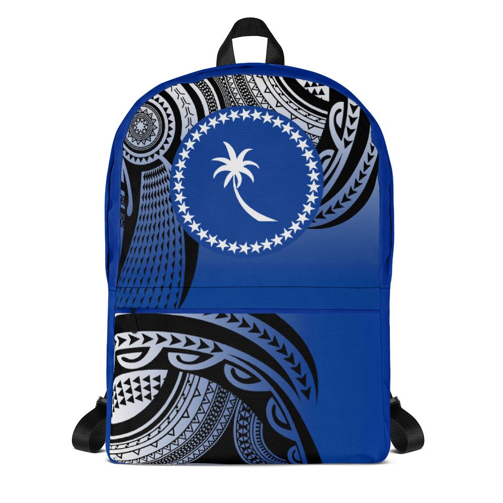 Chuuk Micronesia Backpack - Tattoo Pattern Blue - Polynesian Pride