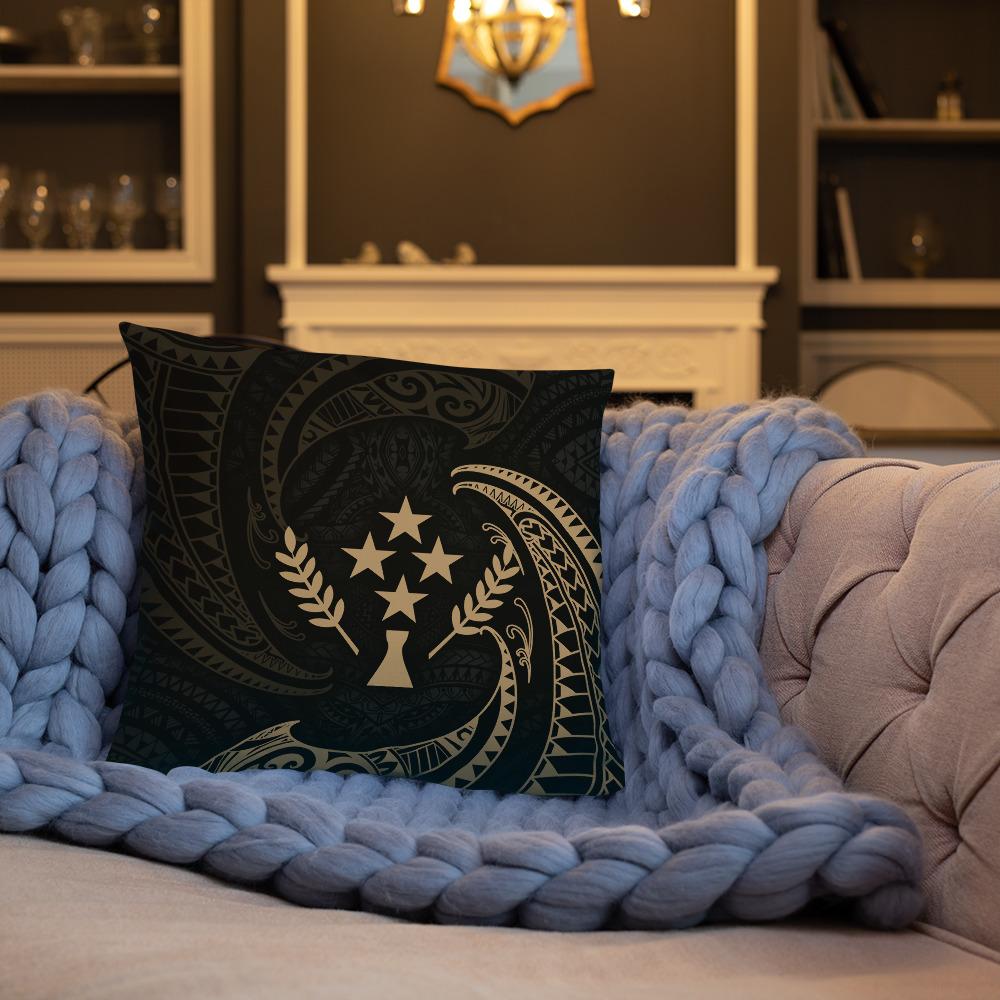Kosrae Micronesia Basic Pillow - Gold Tribal Wave - Polynesian Pride