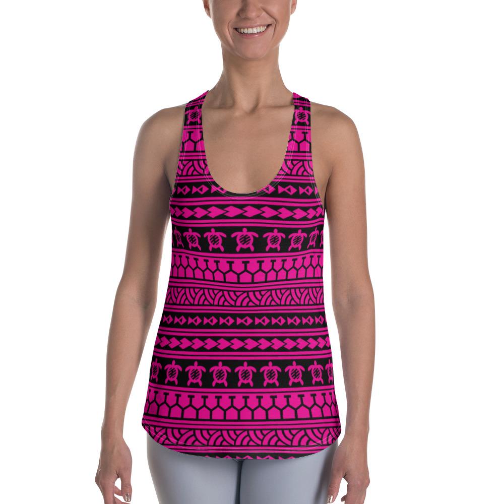 Polynesian Tattoo Tribal Pink Hawaii Women's Racerback Tank Top Art - Polynesian Pride