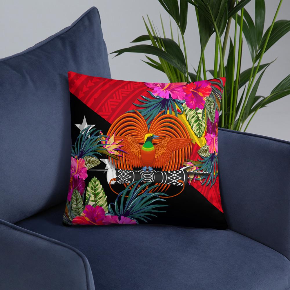 Papua New Guinea Polynesian Pillow - Hibiscus Surround - Polynesian Pride
