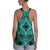 Polynesian Plumeria Mix Turquoise Black Hawaii Women's Racerback Tank Top - Polynesian Pride