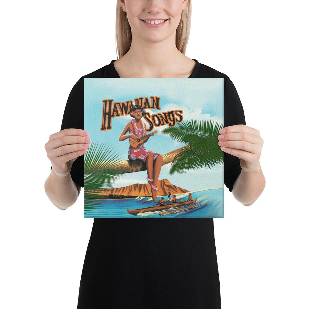Hawaiian Song Canvas 12x12 Canvas White - Polynesian Pride